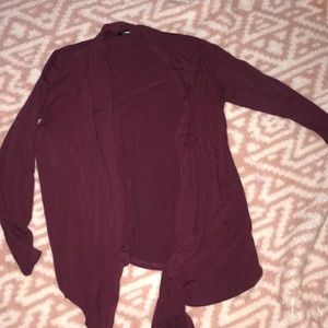 DRSKIN Large burgundy open cardigan